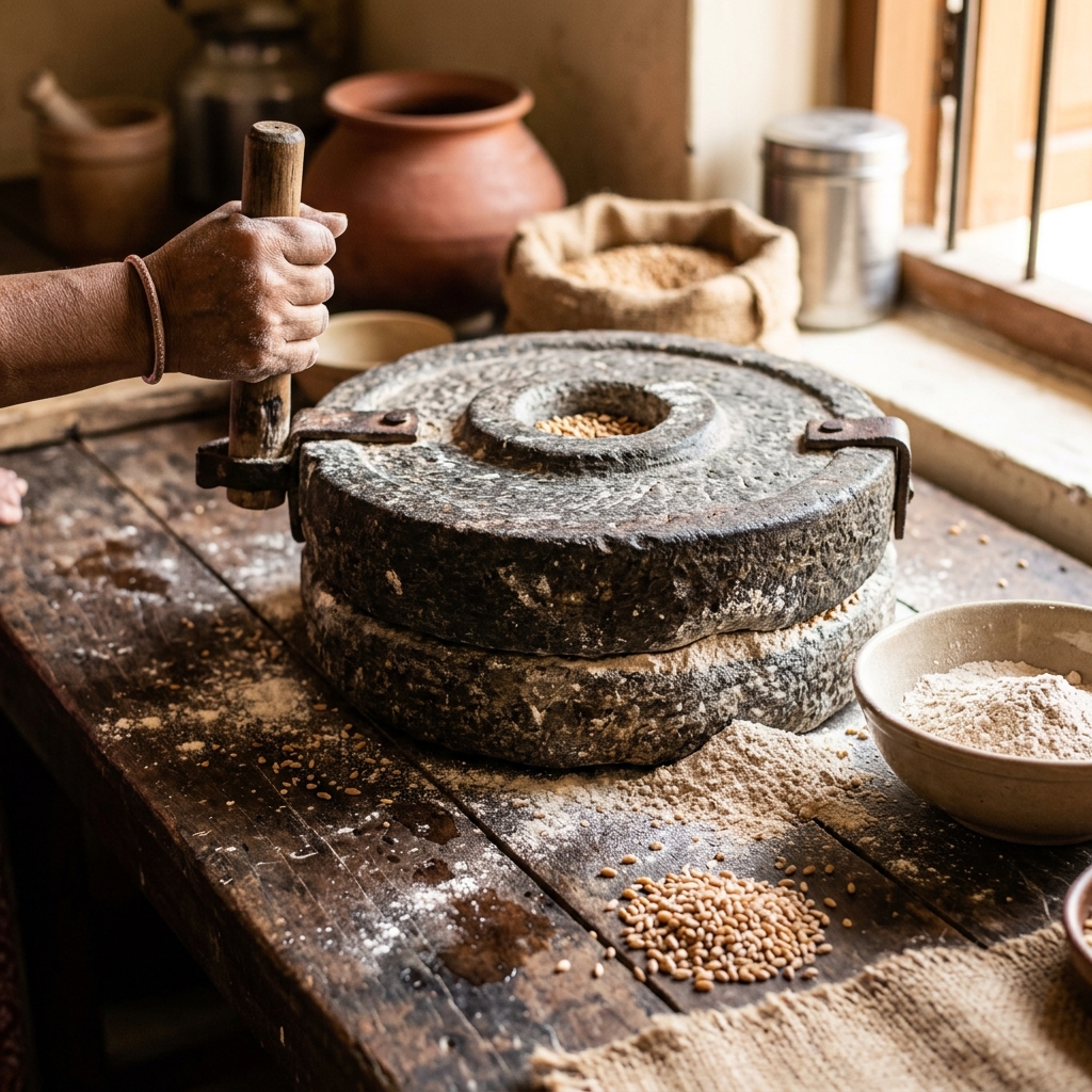 Traditional Stone Mill Chakki Milling Flour
